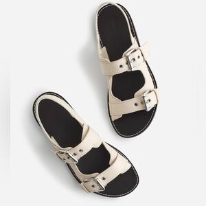 Madewell The Maude Double Strap Slingback Sandal size 9.5 in ivory‎